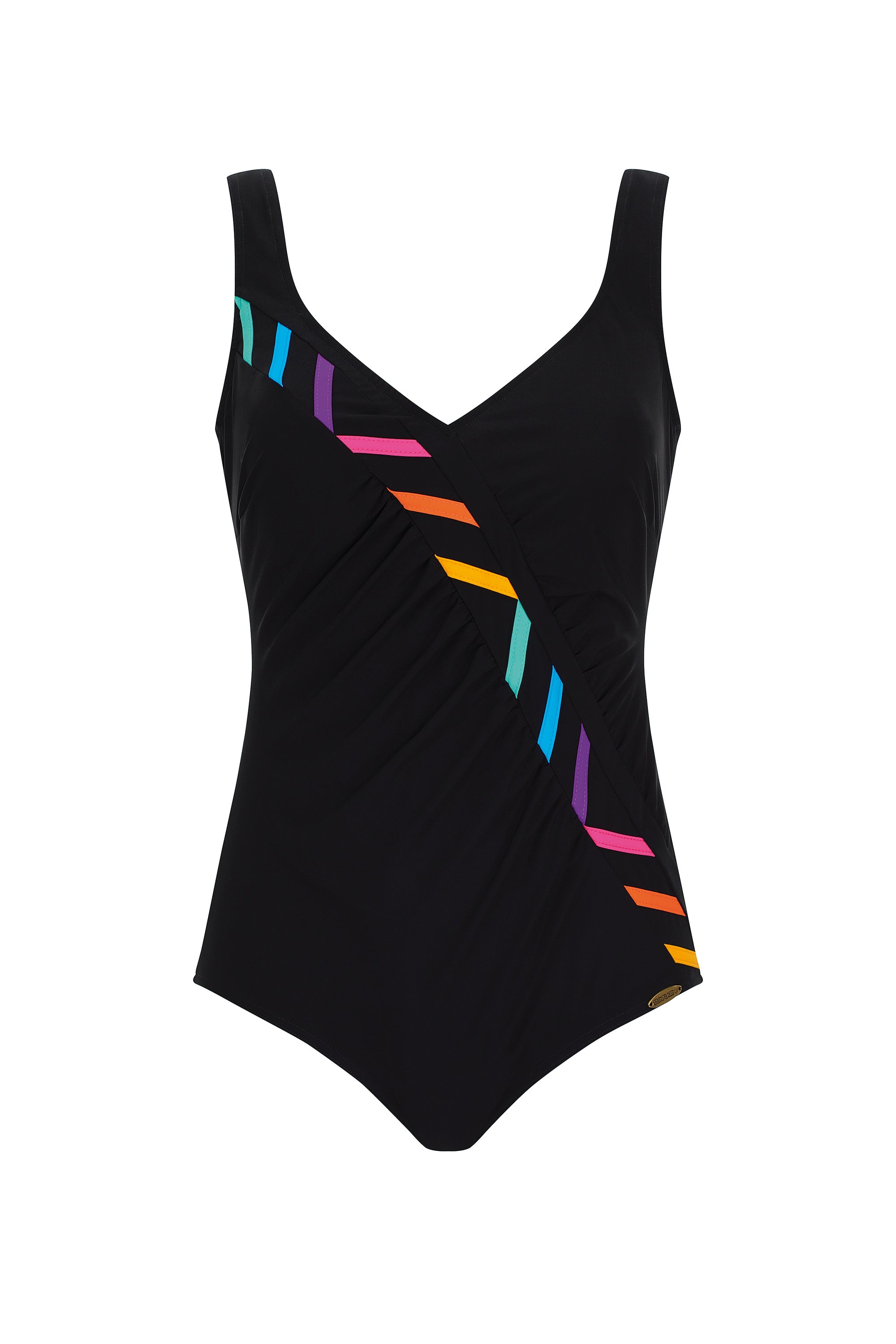 sunflair-essential-color-swimsuit-badeanzug-schwarz-mit-neon-diagonalband image 6