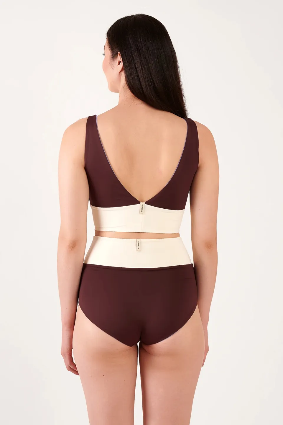 mymarini-surf-shorts-bikini-hose-highwaist-kontrastbund image 1