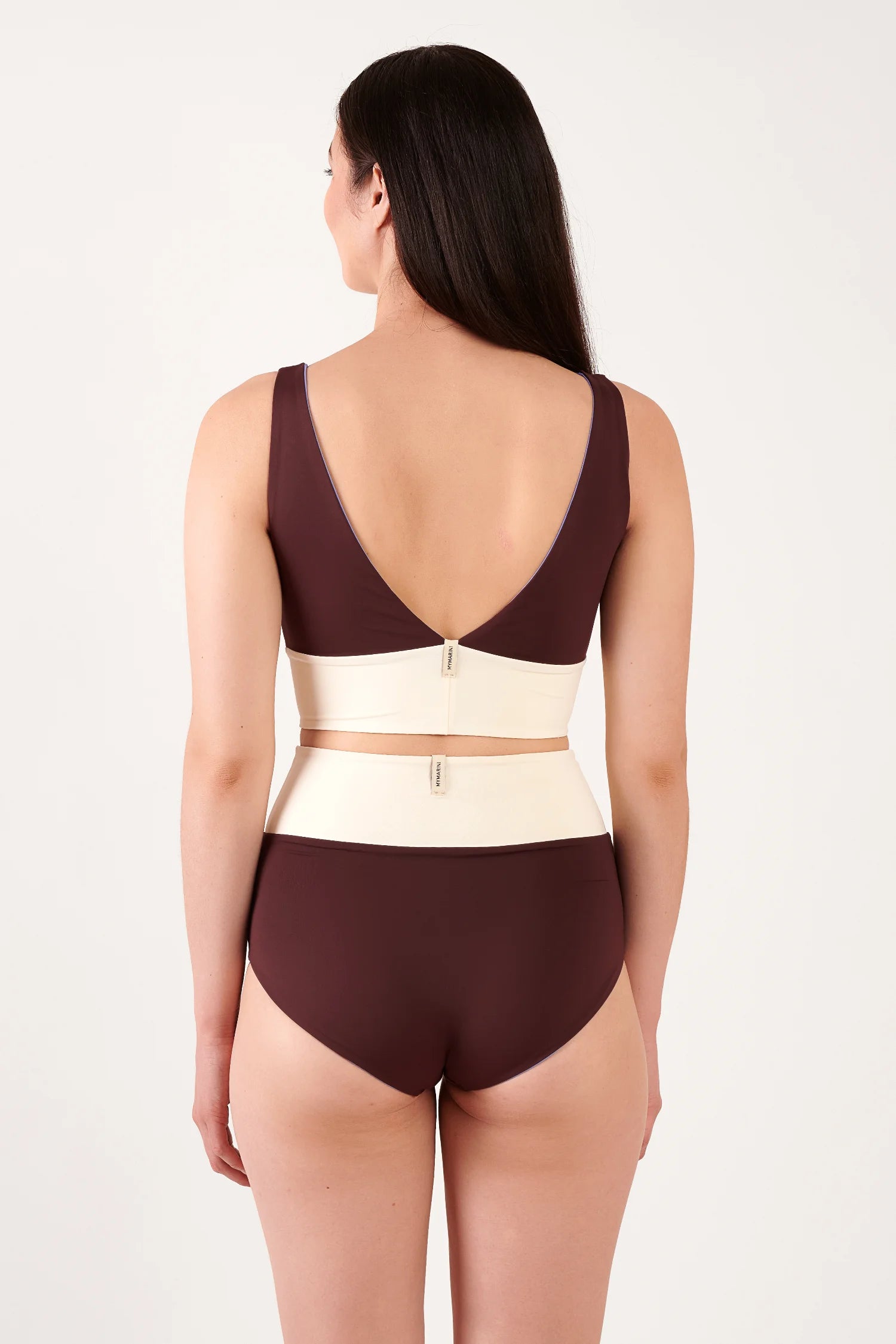 mymarini-surf-shorts-bikini-hose-highwaist-kontrastbund image 1