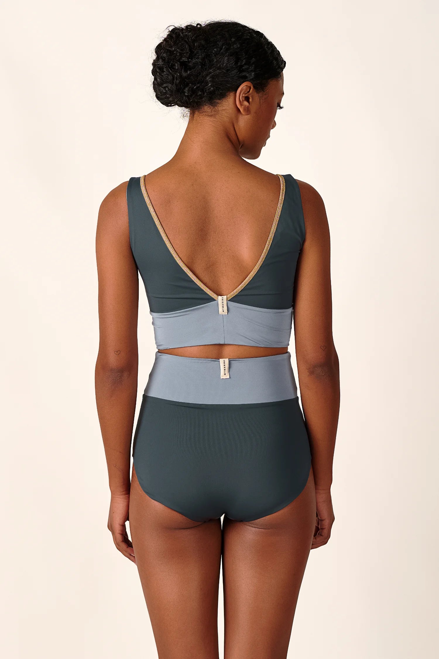 mymarini-surf-shorts-classic-shine-bikinihose-highwaist-shimmer image 1