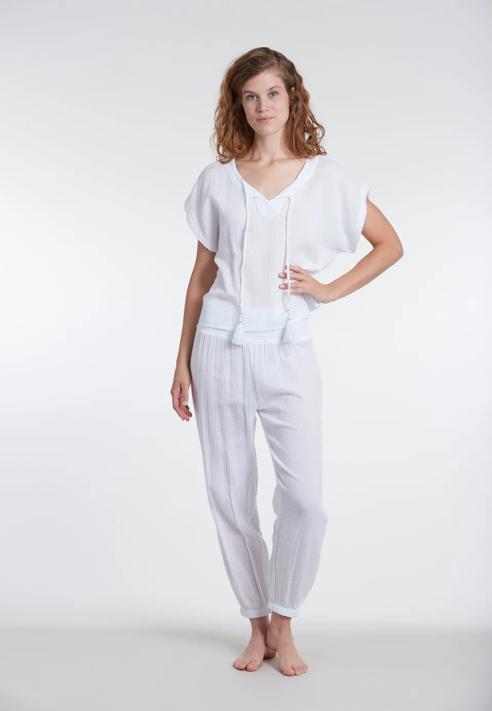sunflair-solid-shirt-cover-up-in-wei-mit-crinkle-struktur image 1