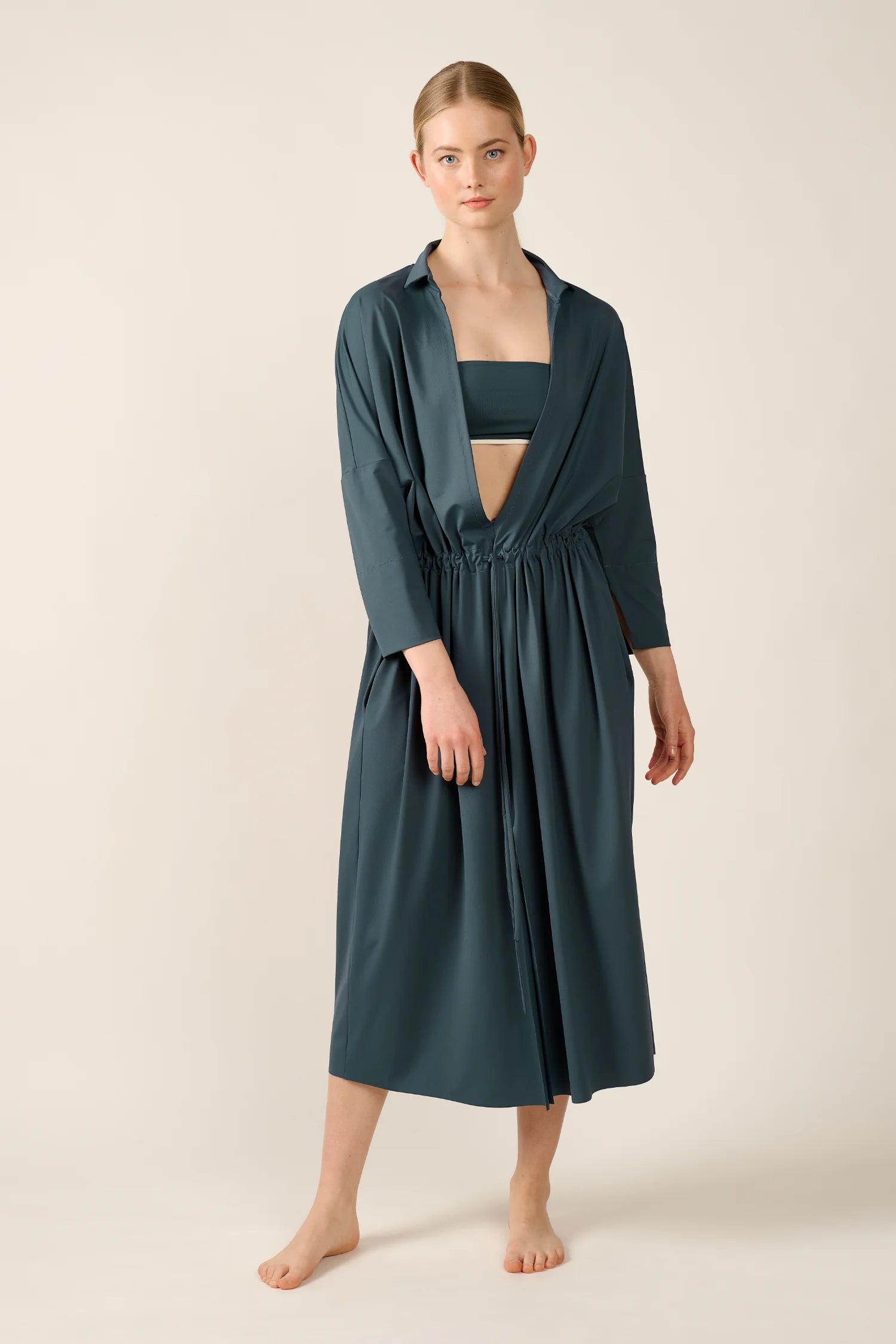 mymarini-big-shirt-dress-classics-langes-hemdkleid-schwarz-grau image 5