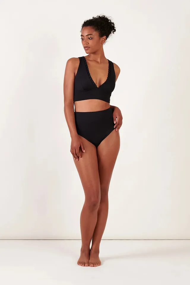 mymarini-top-no-5-bikini-oberteil-schwarz-mit-tiefem-v-ausschnitt image 1