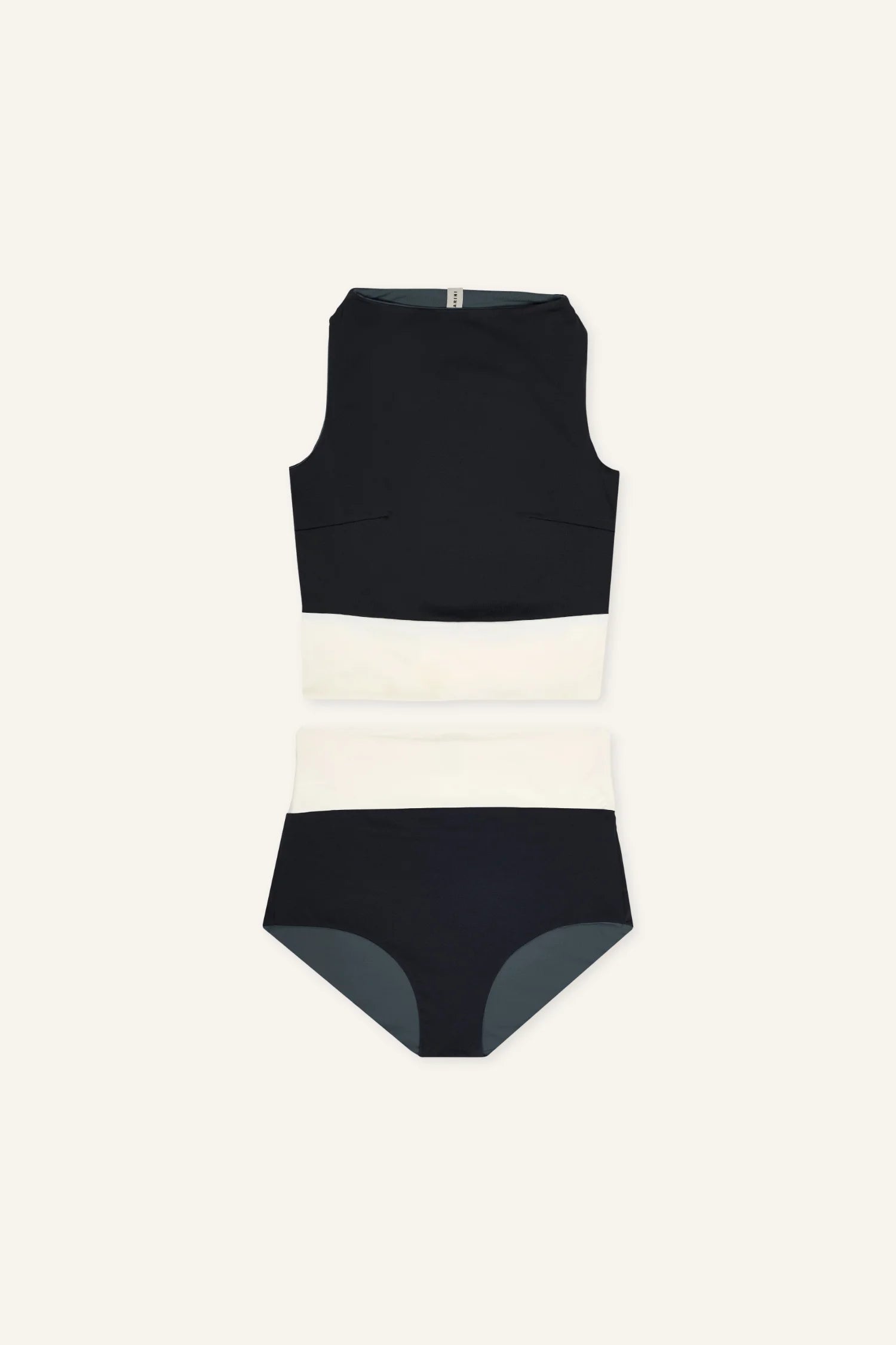 mymarini-surf-set-bikini-set-black-grey-white image 2