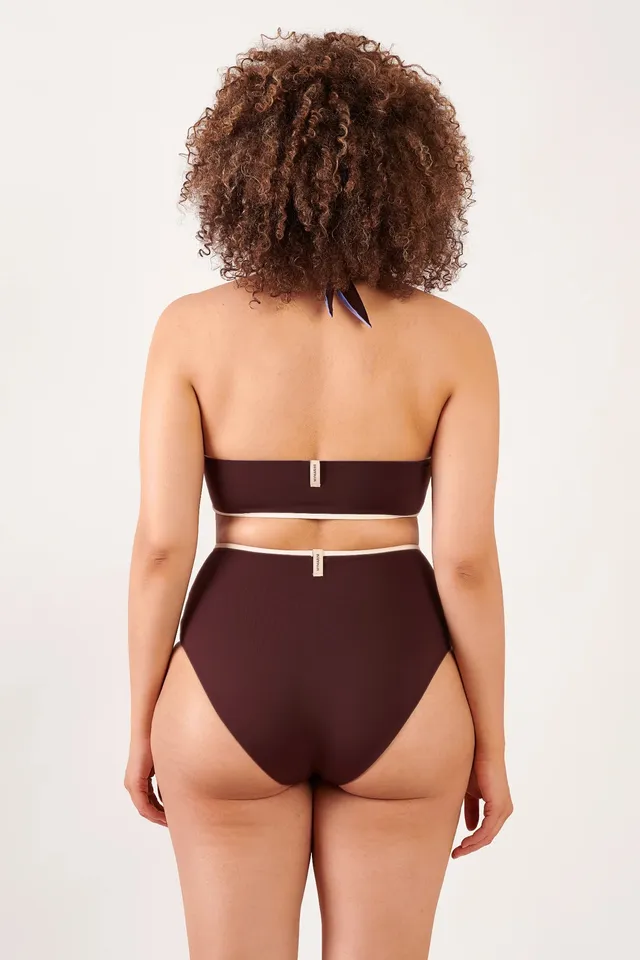 mymarini-highwaist-shorts-high-waist-bikinihose-mit-kontrastbund image 1