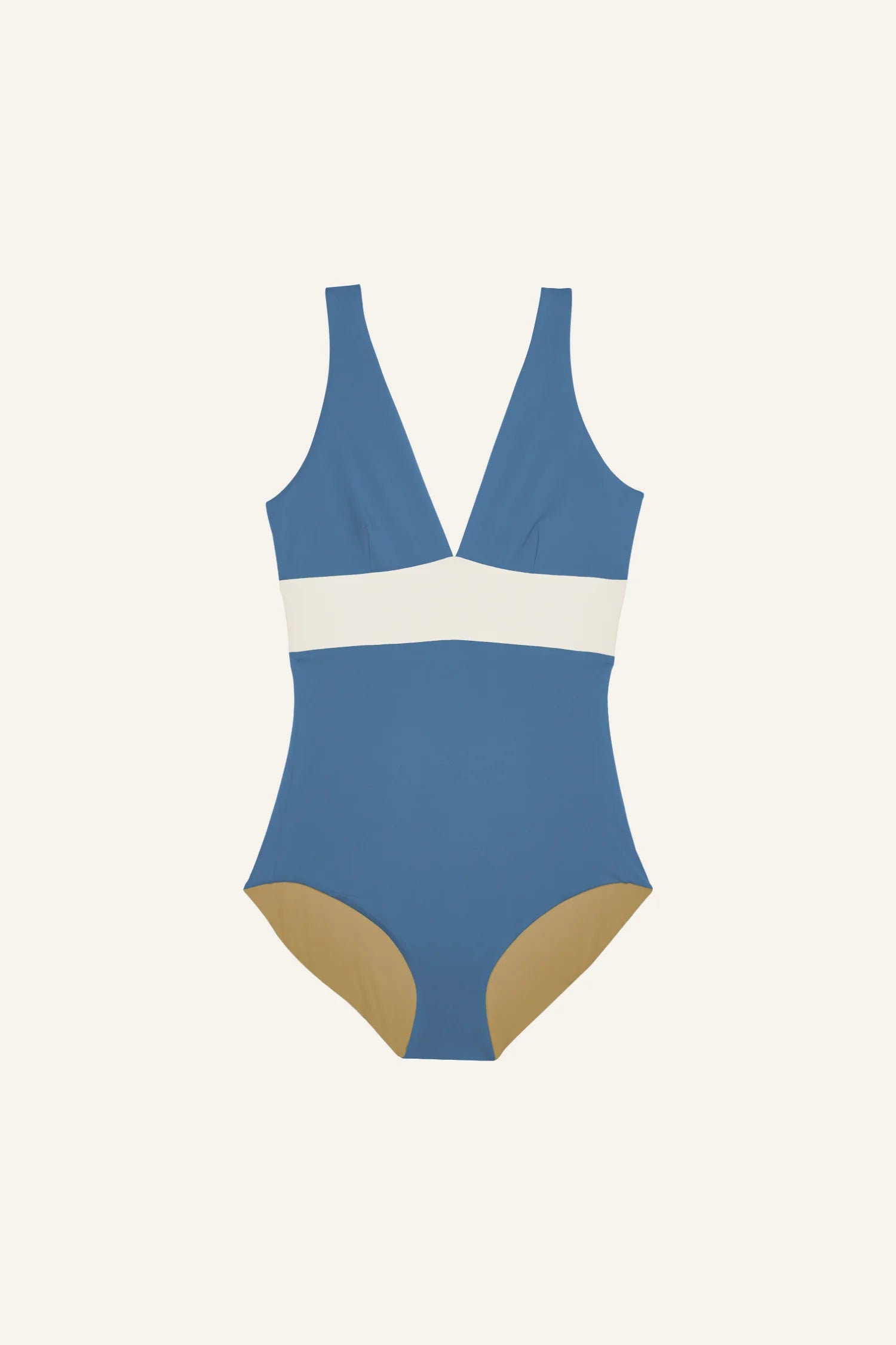 mymarini-plungesuit-memories-badeanzug-mit-tiefem-v-ausschnitt-blau-beige-rot-pi image 5
