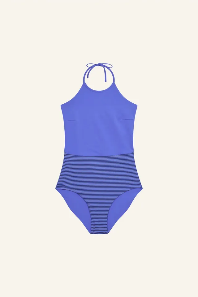 mymarini-gracebody-stripe-25-badeanzug-einteiler-mit-halterneck-und-hohem-aussch image 1
