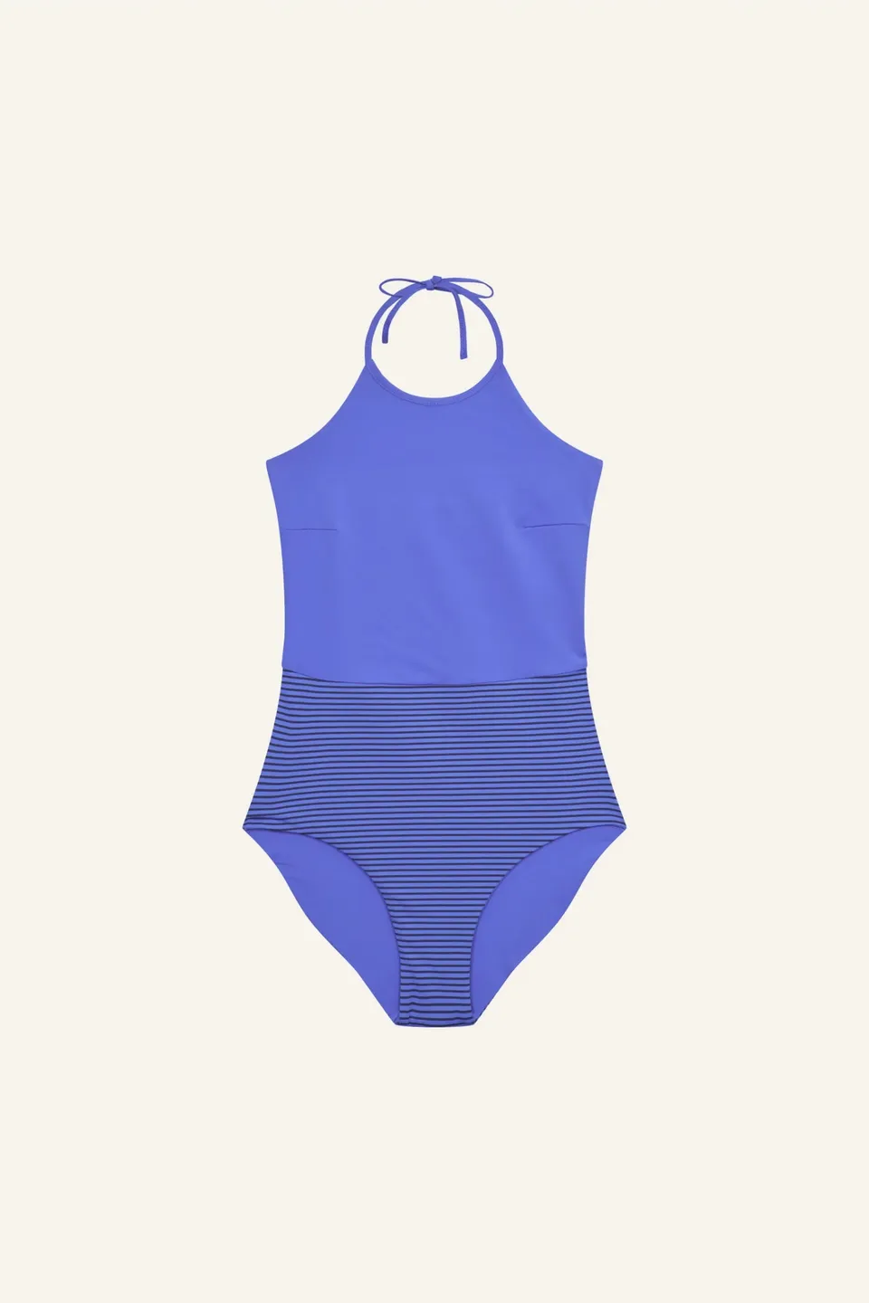 mymarini-gracebody-stripe-25-badeanzug-einteiler-mit-halterneck-und-hohem-aussch image 1